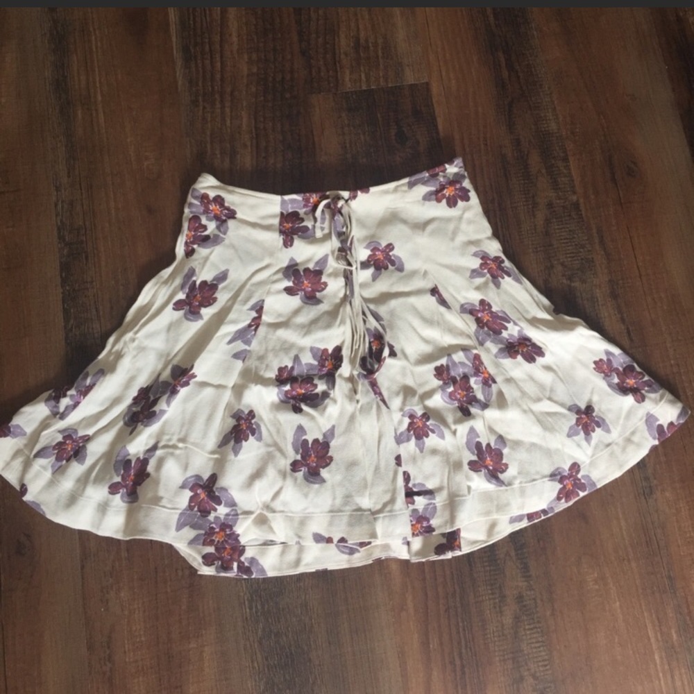 Free People Floral Mini Skirt
